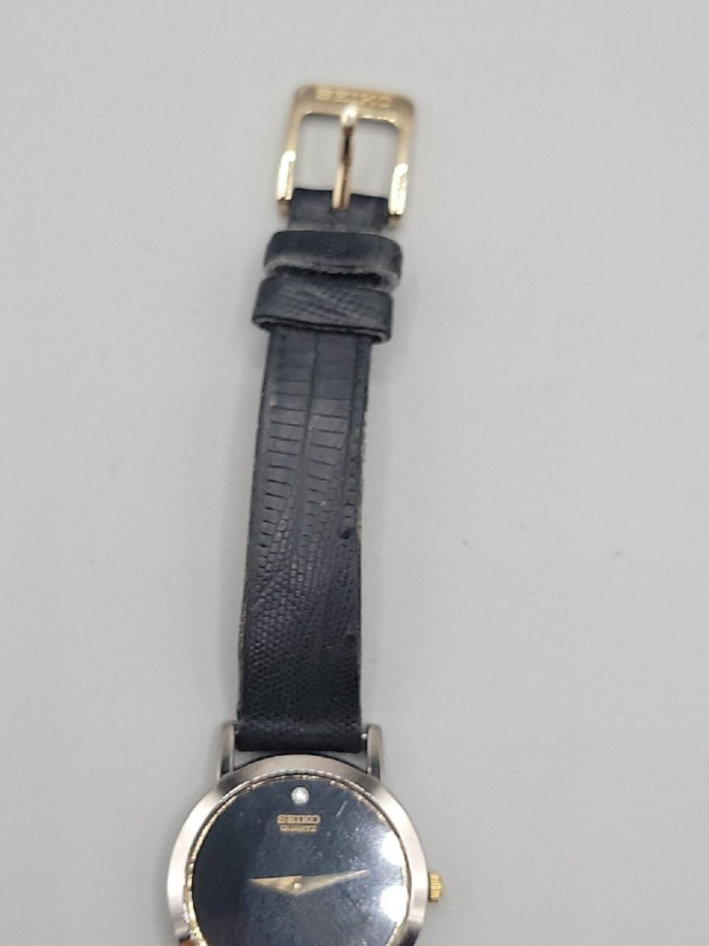 Vintage Seiko 1N00-0C99 Ultra Slim Minimalist Watch Diamond Accent 26mm 7" - Picture 10 of 16